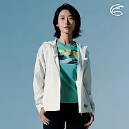 ADISI 女防曬輕抗風平織連帽收腰夾克 AJ2691050 (S-2XL)|UPF30+ 抗UV 吸濕排汗 輕抗風 防曬外套 S 棉花白