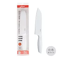 日本CB Japan 一體成型不鏽鋼三德刀 防汙防沾黏 包丁 日本菜刀 刀具 不沾刀 料理刀 1入 白色