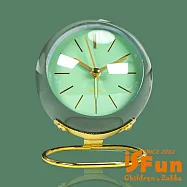 【iSFun】復古造型 簡約北歐風金屬夜燈時鐘座鐘/顏色可選 綠