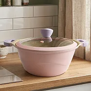 韓國ETTI陶瓷IH不沾湯鍋-雙耳-24cm-1組
