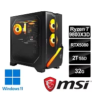 msi微星 Infinite Z3 X3D-1009TW RTX5080 電競桌機(R7-9800X3D/32G/2T SSD/RTX5080-16G/W11)