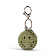 BON TON TOYS X Smiley&reg;|Smiley笑臉ECO燈芯絨鑰匙圈-4.5cm 橄欖綠