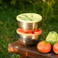 【鈦安TiANN】純鈦雙層隔熱_  碗+蓋