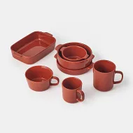 【MUJI 無印良品】炻器馬克杯/270ml橘色