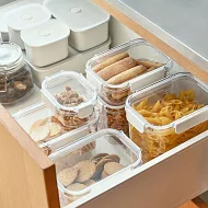 【MUJI 無印良品】附扣透明保存容器/3.84L