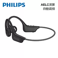 PHILIPS 氣傳導開放式運動耳掛藍牙耳機-TAA1708 黑