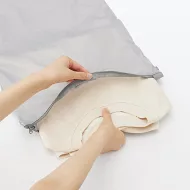 【MUJI 無印良品】聚酯纖維雙面兩用洗衣袋/平型/大約高50x寬40cm