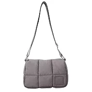 [星巴克]灰棕尼龍絎縫側背包