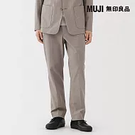 【MUJI 無印良品】男起毛彈性無打褶褲 S 摩卡棕
