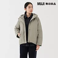 【MUJI 無印良品】女撥水加工羽絨外套 M 灰棕