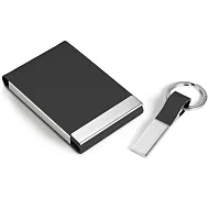 《PHILIPPI》鑰匙圈名片盒組(棕欖灰)