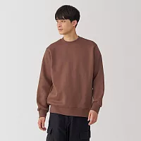 【MUJI 無印良品】男裏毛圓領衫 L 磚紅