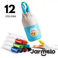 【JarMelo 原創美玩】袋裝兒童絲滑蠟筆 (12色) JA96406