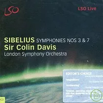 Sibelius： Symphonies Nos 3 & 7 / Colin Davis， London Symohony