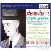 Furtwangler conducts Brahms complete symphony / Furtwangler. Menuhin. Boskovsky. Emanuel Brabec (4CD)