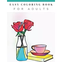 Simple Large Print Birds, Butterflies, and Flowers: Coloring Book