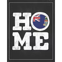 Home： Cayman Islands Flag Planner for Caymanian Coworker Friend from George Town Lightly Lined Pages Daily Journal Diary Not