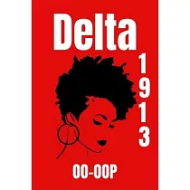 Delta 1913 OO─OOP： blank lined journal for delta sigma theta sorority; delta sigma theta paraphernalia; delta sigma theta merchandise