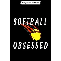 Composition Notebook： Softball Obsessed Funny Outdoor Game Player Sports Team Gift Journal/Notebook Blank Lined Ruled 6x9 100 Pages