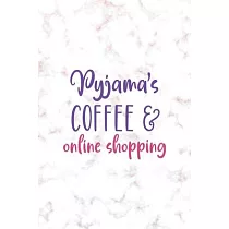 Pyjamas Coffe & Online Shopping： Notebook Journal Composition Blank Lined Diary Notepad 120 Pages Paperback Golden Pink Marble Online Shopping