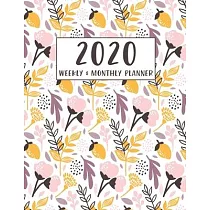 2020 Planner Weekly and Monthly： Pretty Cute Floral Schedule Organizer， Jan 1， 2020 to Dec 31， 2020， 8.5 x 11 Inches (21.59 x 27.94 cm)