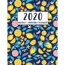 2020 Planner Weekly and Monthly： Pretty Cute Lemon Citrus Schedule Organizer， Jan 1， 2020 to Dec 31， 2020， 8.5 x 11 Inches (21.59 x 27.94 cm)