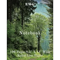 Notebook： 100 Pages 8.5" X 11" Wide Ruled Line Paper