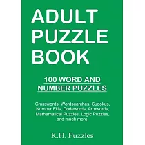 Adult Puzzle Book： 100 Word and Number Puzzles
