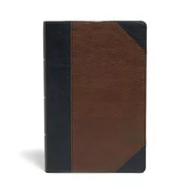 KJV Large Print Personal Size Reference Bible， Brown/Black Leathertouch Indexed