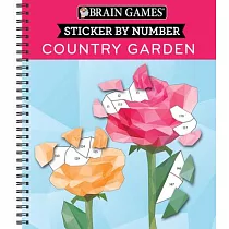 Brain Games ─ Sticker by Number： Country Garden (Geometric Stickers)