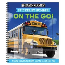 Brain Games ─ Sticker by Number： On the Go (Square Stickers)： Create Beautiful Art with Easy to Use Sticker Fun!