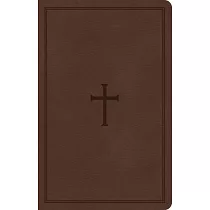 CSB Large Print Personal Size Reference Bible， Brown Leathertouch