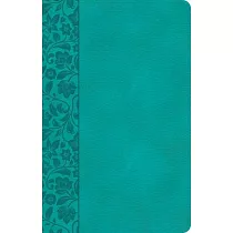 CSB Large Print Personal Size Reference Bible， Teal Leathertouch