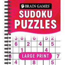 Brain Games ─ Large Print Sudoku Puzzles (Swoosh)