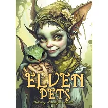 Elven Pets Coloring Book for Adults： mystical Coloring Book magical creatures Coloring Book Elves Coloring Book for Adults