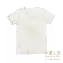 【和諧生活有機棉】紳士舒棉短袖內衣2XL原棉米白