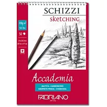 【Fabriano】Accademia素描本Sketches ，120G，21X29.7，50張，線圈