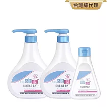 sebamed 施巴 嬰兒泡泡浴露500mlx2+嬰幼兒洗髮乳150ml