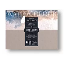 【Fabriano】Torchon水彩本，粗目，300G， 23X30.5，20張，25%棉，四邊封膠
