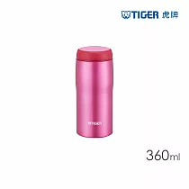 TIGER虎牌 304不鏽鋼保溫杯_日本製超輕量高效環保杯360ml(MJA─B036) 亮粉色