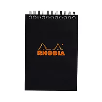 【Rhodia】Classic_A6 上掀線圈筆記本_方格內頁_ 黑色