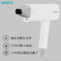 SMATE須眉 負離子護髮吹風機 ─ 消光白 高濃度負離子大風量 SH─A165消光白