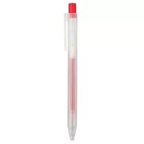 [MUJI無印良品]自由換芯按壓滑順膠墨筆/紅0.5mm