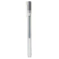 [MUJI無印良品]自由換芯附蓋膠墨筆/黑0.38mm