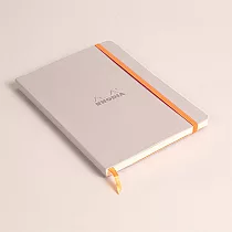 【Rhodia|Softcover】A5_象牙色點格_精裝軟皮束帶米色