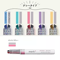 KOKUYO Mark+獨角仙螢光筆灰色系─粉灰