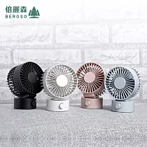Beroso 倍麗森 日式簡約USB強風雙葉片風扇─白色