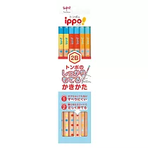 【TOMBOW日本蜻蜓】ippo兒童學習防滑六角點點鉛筆─2B藍