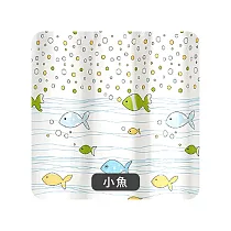 【Cap】PEVA時尚防水防霉浴簾(附贈掛環)小魚