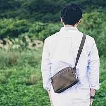 【一帆布包】帆布簡約側背長方包─深棕